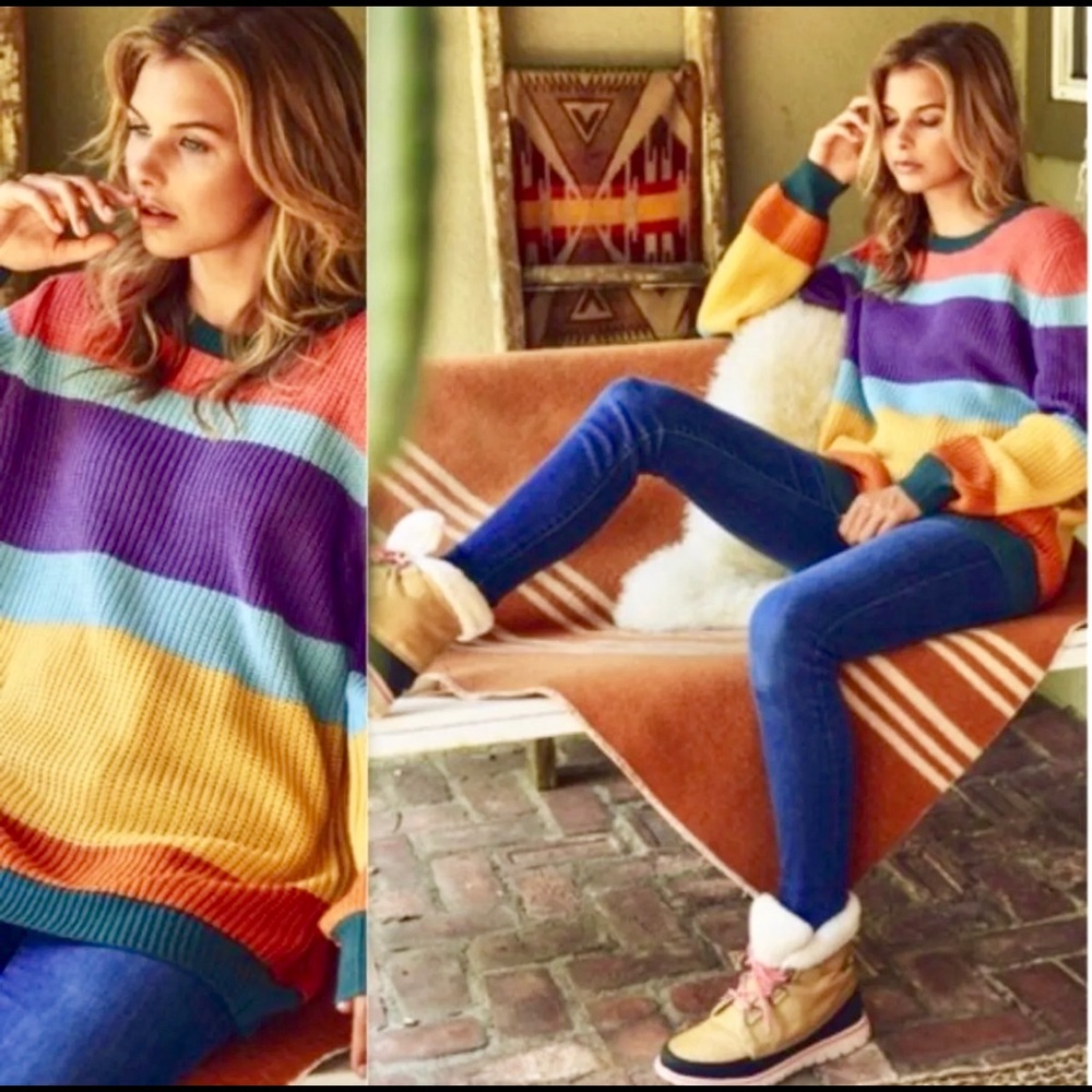 Sundae stripe sweater small